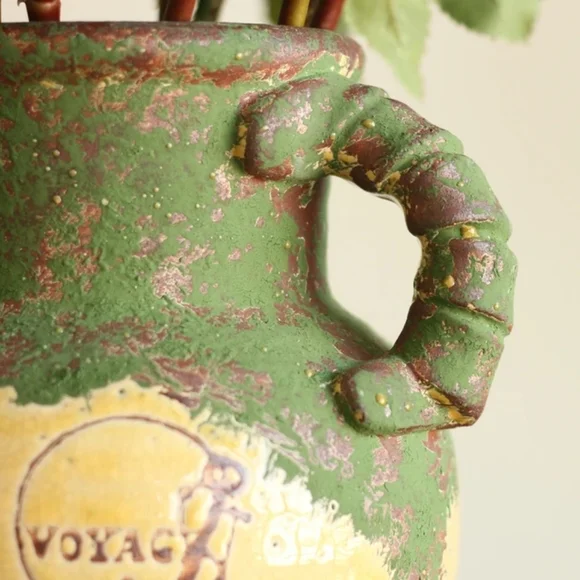 Vintage-antique retro old  three ears flower Pitcher/Vase - Picture 8 of 10